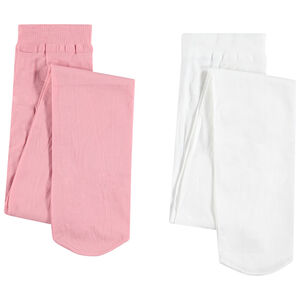 Lot de 2 collants fins unis pour fille 