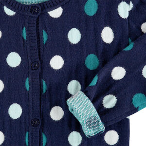 Tricotvest met stippen van jacquard 