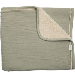 Couverture berceau 75x100cm Avocado/crème 