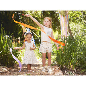 Robe de cérémonie en satin imprimé fantaisie pour bébé fille 