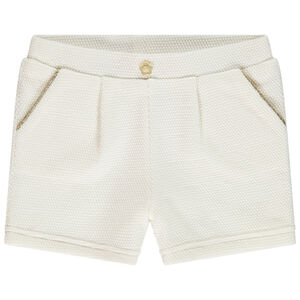 Short in pointelle met lurexdetails voor meisjes 