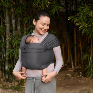 Écharpe de portage en tricot Aura Soft black 