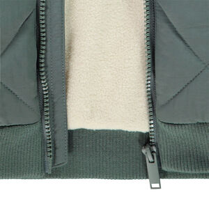 Donsjas in effen nylon met microfleece voering voor jongens 