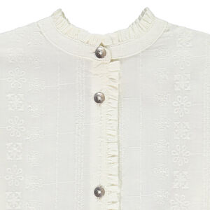Borduurchemise met pofmouwen voor meisjes 