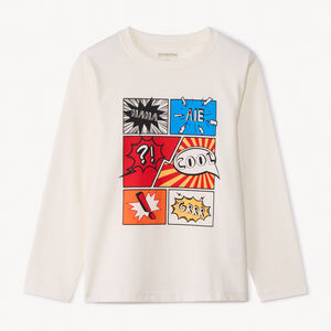 T-shirt met lange mouwen en fantasieprint voor jongens 