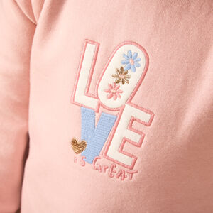 Fleece jurk met patch van fantasie meisjes 