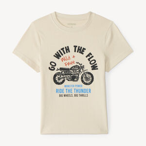 T-shirt met korte mouwen voor jongens met fantasiedruk. 