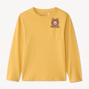 T-shirt manches longues à print ludique animal pour garçon 