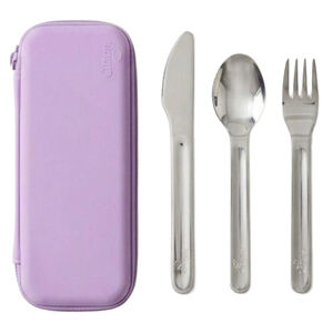 Set de couverts inox avec étui 3PCS Purple 