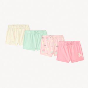 Set van 4 fance shorts van jersey voor meisjes. 