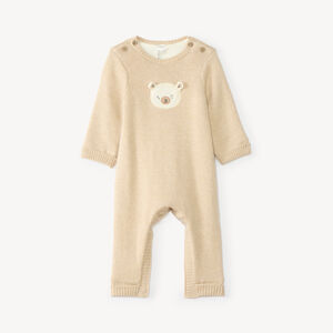 Combinaison naissance en tricot doublée velours 