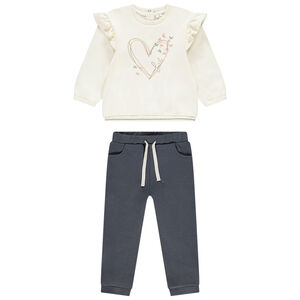 Joggingbroek met sweatshirt en volant voor meisjes 