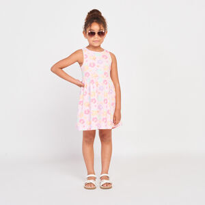 Robe sans manches imprimé fantaisie pour fille 