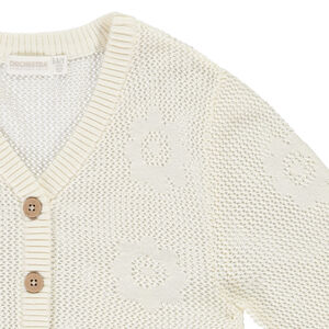 Vest in ajour met bloemen voor meisjes 