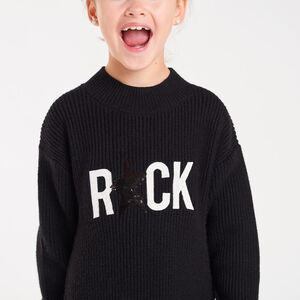 Knit jurk met lange mouwen voor meisjes 