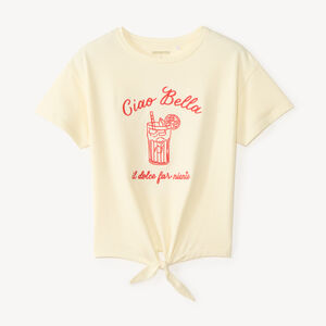 Korte mouwen knoop T-shirt voor meisjes 