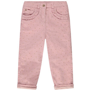 Slimme fluwelen broek met sterrenprint voor babymeisjes 