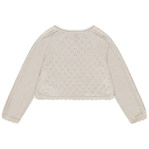 Gilet à manches longues en tricot fantaisie pour bébé fille 