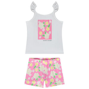 Pyjama 2 pièces en jersey imprimé fleuri fille 