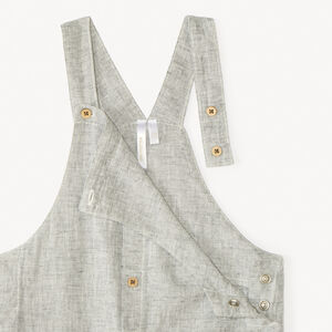 Korte spijkerbroek in gemêleerde stof voor babyjongen 