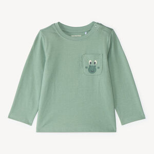 T-shirt manches longues bébé garçon avec poche ludique 