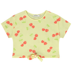 Crop top met korte mouwen met fruitprint voor meisjes 