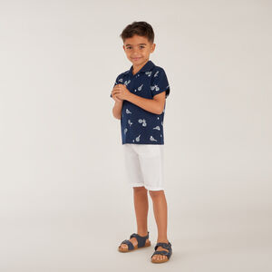Korte mouwen polo met fantasieprint voor jongens 