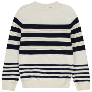Pull rayé en tricot fantaisie garçon 