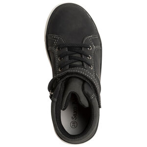 Zwarte booties met veters en scratch voor jongens 
