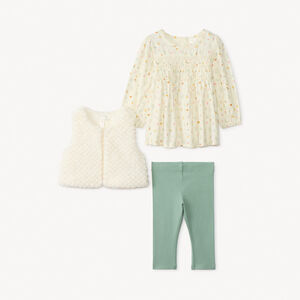 Set van 3 stuks met bloemenprint tuniek voor babymeisje 