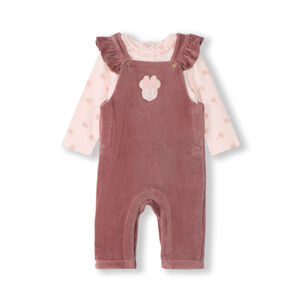 Ensemble 2 pièces avec salopette Minnie Disney pour bébé fille 