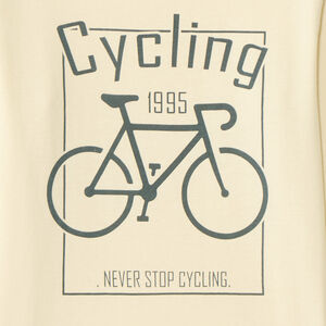 T-shirt met lange mouwen sportprint voor jongens 