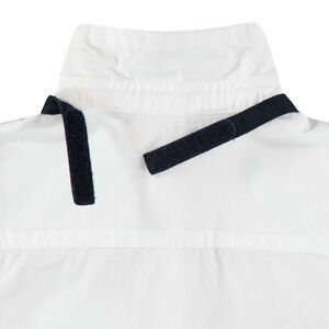 Chemise manches longues cérémonie à cravate amovible 