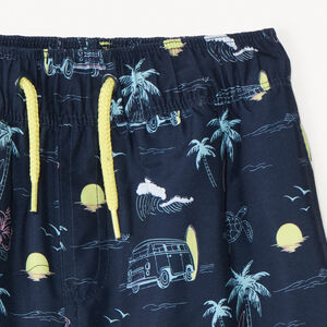 Badshorts van bedrukte stof voor jongens 