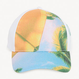 Pet cap van canvas met palmprint en borduring voor jongens 