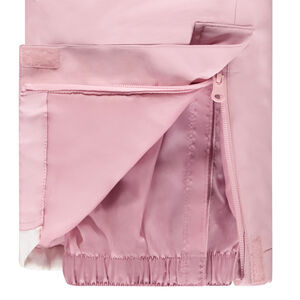 Pantalon de ski uni rose avec bretelles pour fille 