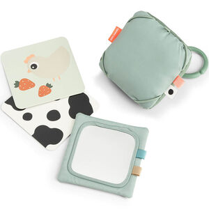 Porte-cartes contrasté pour bébé Tiny farm Vert 