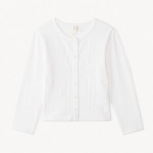 Verkorte mouwvest met kersenborduurwerk voor babymeisjes 