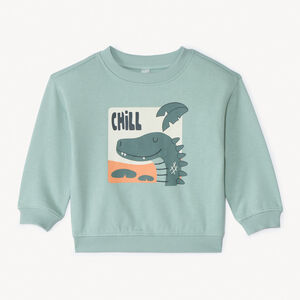 Sweatshirt oversized met krokodilprint voor babyjongen 