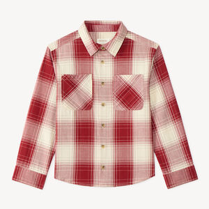 Chemise garçon manches longues à carreaux 