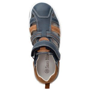 Sandales effet cuir pour enfant garçon à scratch 