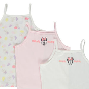 Lot de 3 maillots de corps à bretelles Minnie Disney fille 