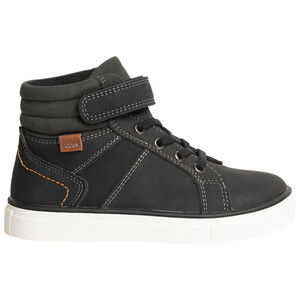 Zwarte booties met veters en scratch voor jongens 