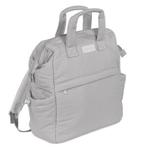 Rugzak luiertas Little Bloom Vichy Grijs 