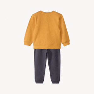 2-delig fleece joggingpak met print voor babyjongens 