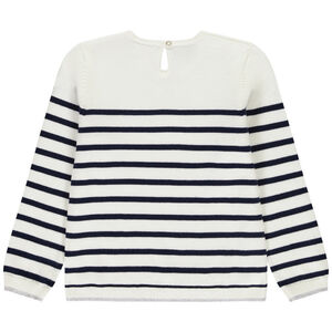 Pull marinière avec nœuds fantaisies fille 