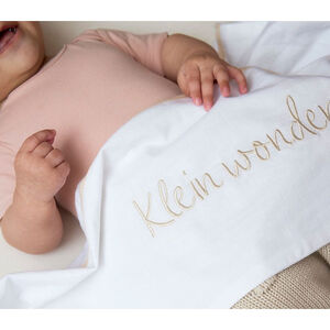 Laken borduur Klein Wonder - Soft Sand- 75x100 cm 