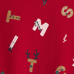 Kersttrui met opdruk letters jongens 