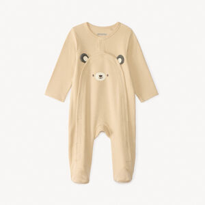 Dors-bien manches longues en nid d'abeille avec motifs ourson pour bébé garçon 