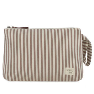 Trousse de toilette Praliné Rayures Moka 